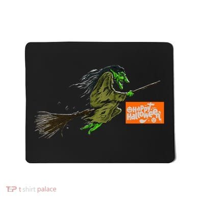 Flying Halloween Witch Mousepad