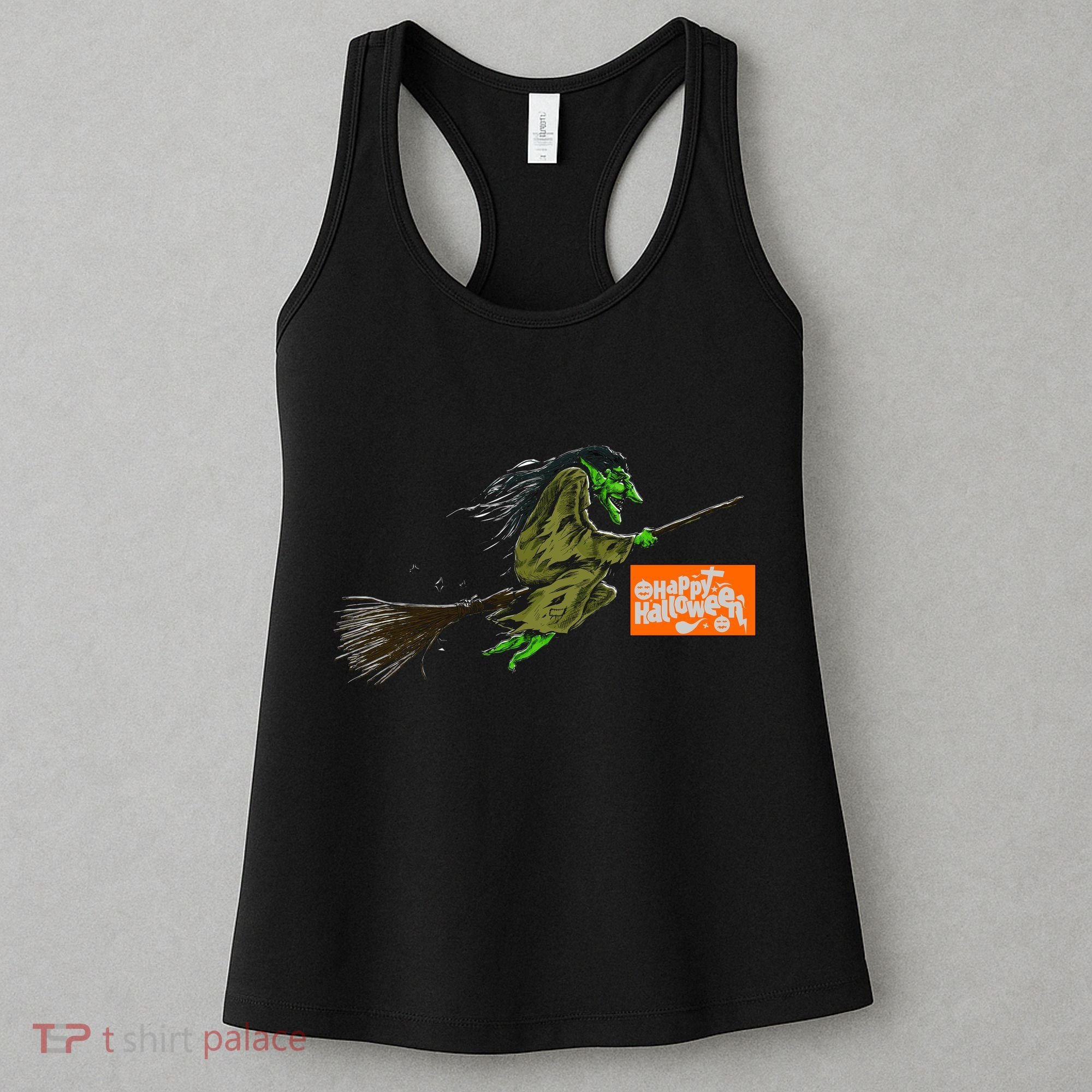Flying Halloween Witch Women's Tank Top