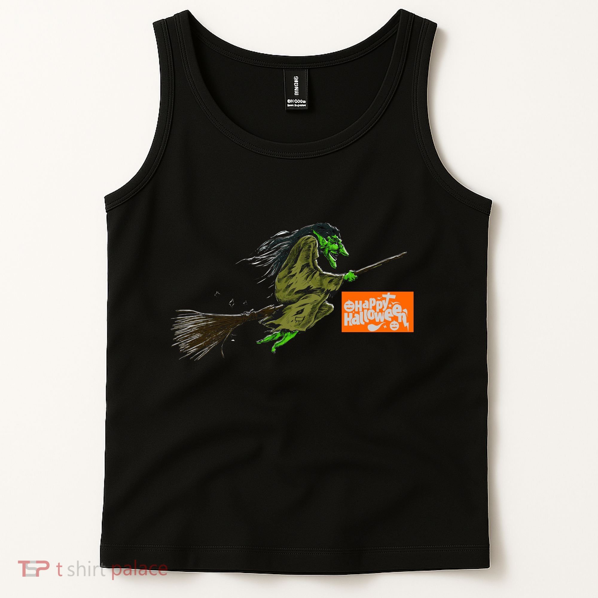 Flying Halloween Witch Tank Top