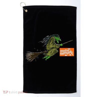 Flying Halloween Witch Golf Towel