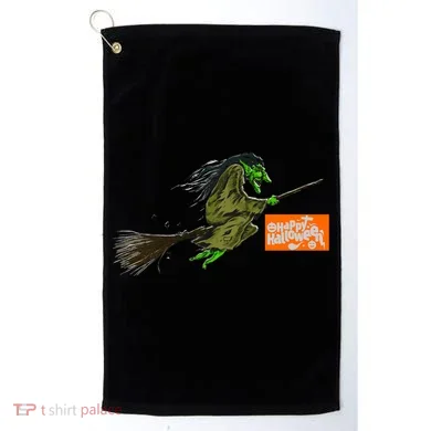 Flying Halloween Witch Golf Towel