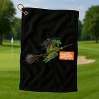 Flying Halloween Witch Golf Towel thumb 1