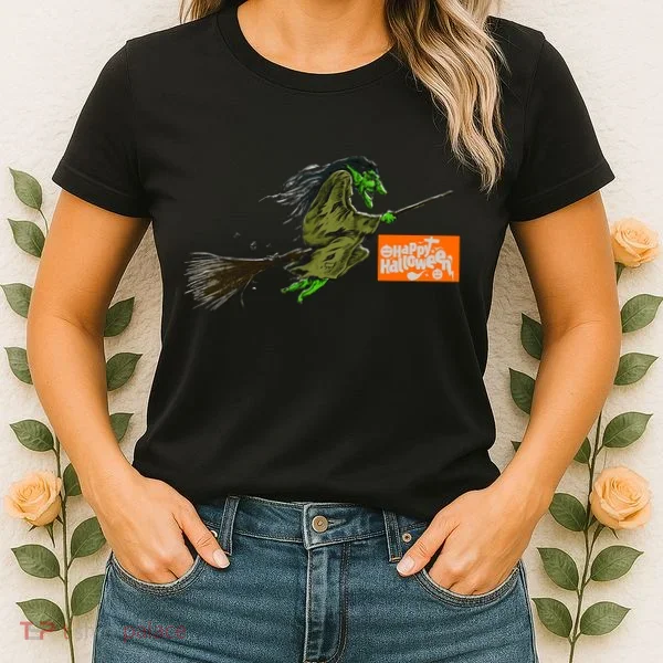Flying Halloween Witch Women's T-Shirt
