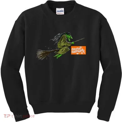 Flying Halloween Witch Kids Sweatshirt