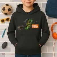 Flying Halloween Witch Kids Hoodie thumb 2