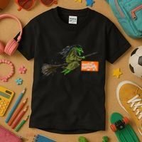 Flying Halloween Witch Kids T-Shirt thumb 3