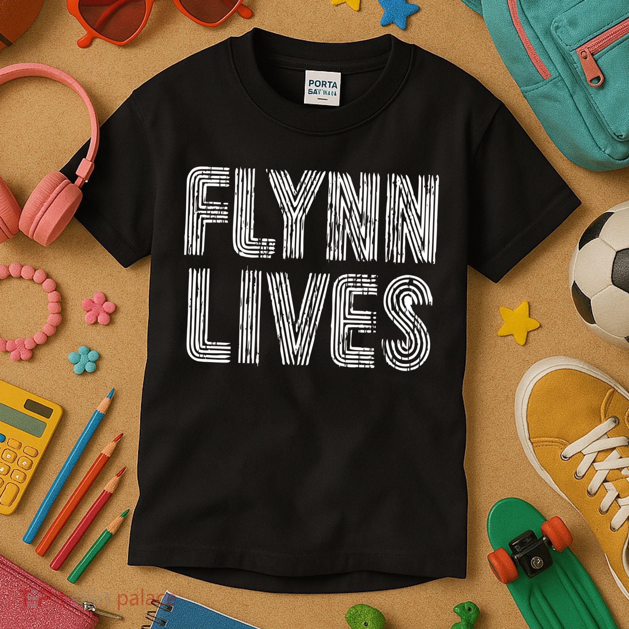 Flynn Lives Retro Logo Kids T-Shirt