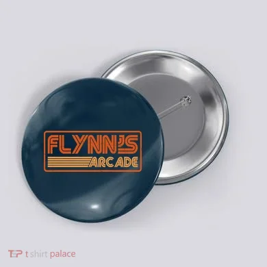 Flynn's Arcade Vintage Retro 80's Logo Button