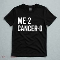 Funny Me 2 Cancer 0 I Beat Cancer Twice Brave Survivor Cute T-Shirt thumb 5