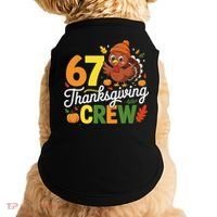 Family Matching 67 Thanksgiving Crew Cute Turkey Doggie Tank thumb 0