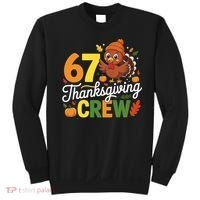 Family Matching 67 Thanksgiving Crew Cute Turkey Sweatshirt thumb 0