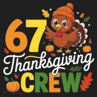 Family Matching 67 Thanksgiving Crew Cute Turkey Beanie thumb 2