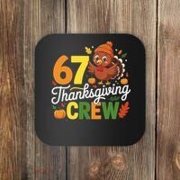Family Matching 67 Thanksgiving Crew Cute Turkey Coaster thumb 0