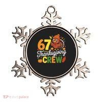 Family Matching 67 Thanksgiving Crew Cute Turkey Ornament thumb 0