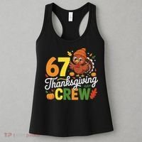 Family Matching 67 Thanksgiving Crew Cute Turkey Women's Tank Top thumb 3
