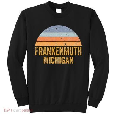 Frankenmuth Michigan 70s 80s Vintage Distressed Retro Sweatshirt