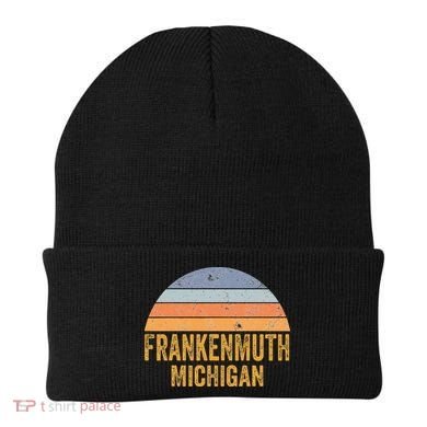 Frankenmuth Michigan 70s 80s Vintage Distressed Retro Beanie