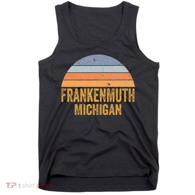 Frankenmuth Michigan 70s 80s Vintage Distressed Retro Tank Top