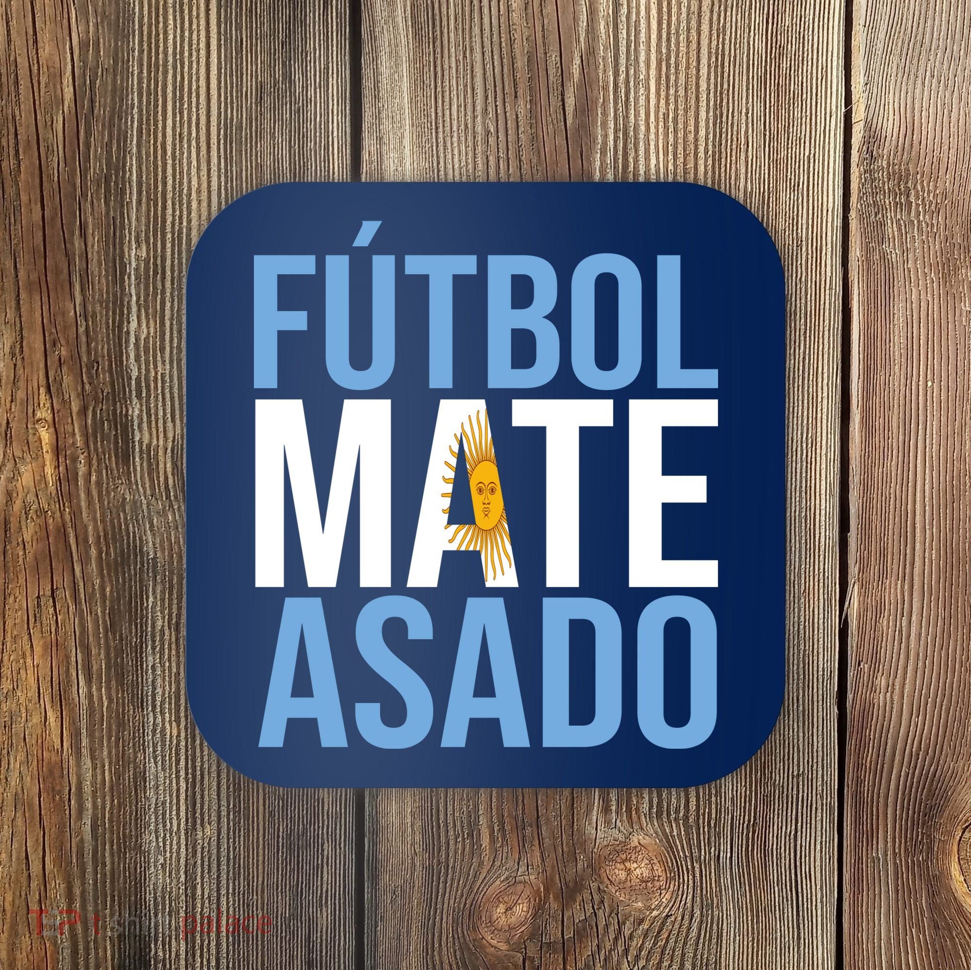Futbol Mate Asado Argentina Pride Coaster