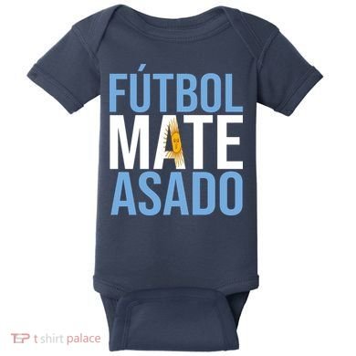 Futbol Mate Asado Argentina Pride Baby Bodysuit