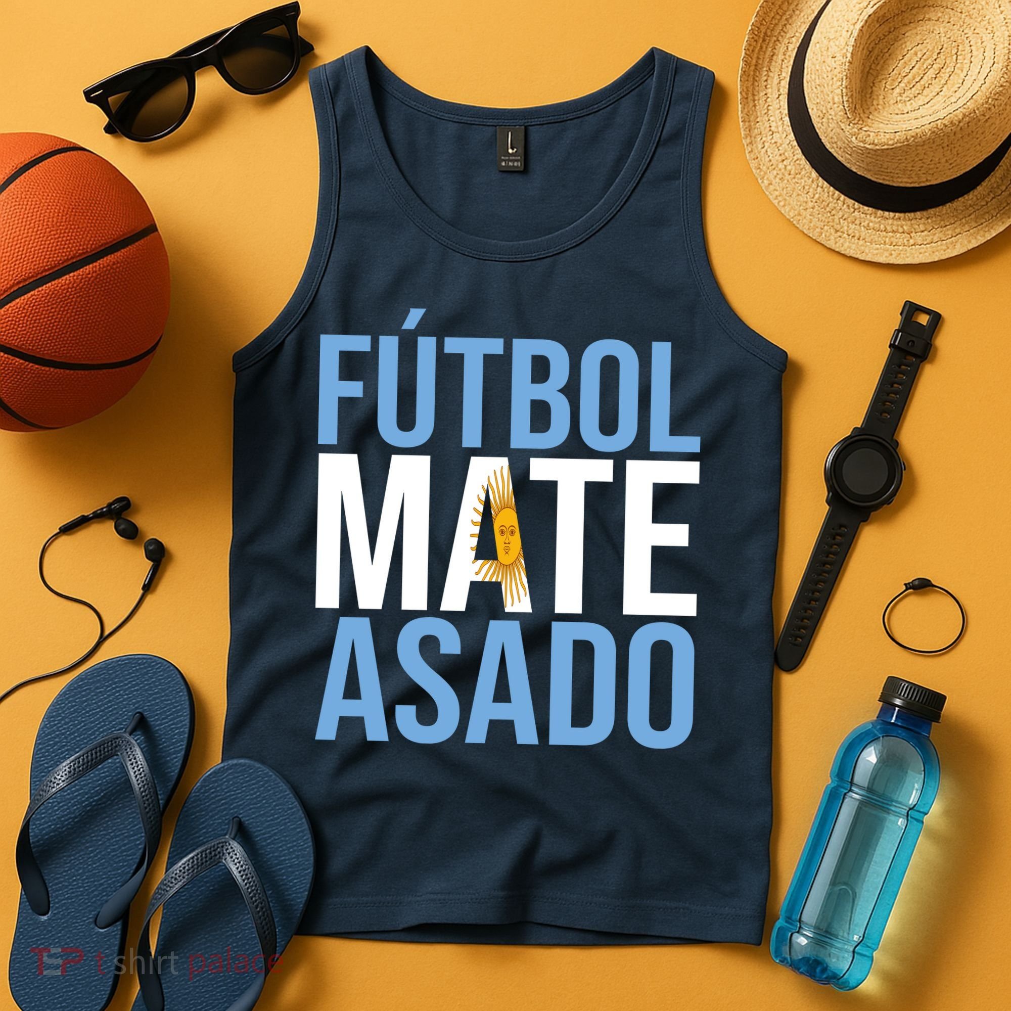 Futbol Mate Asado Argentina Pride Tank Top