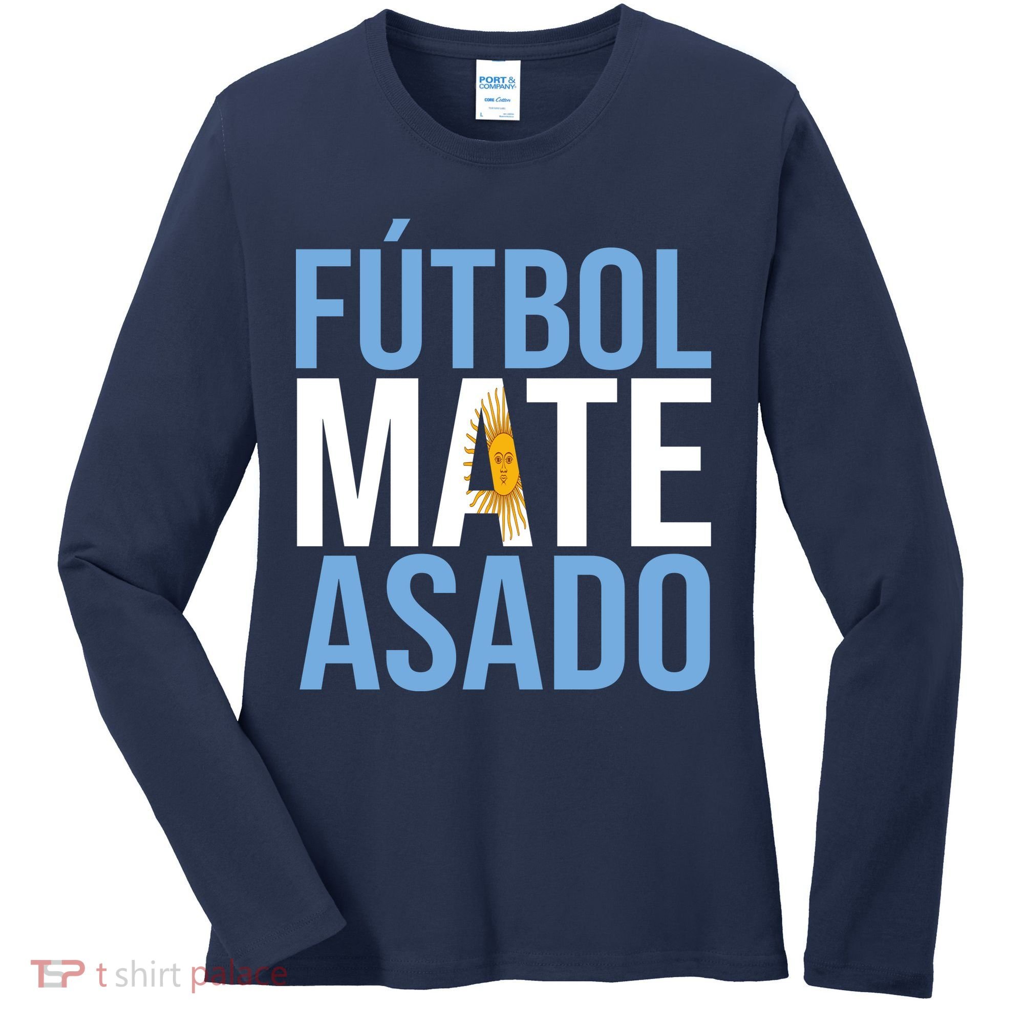 Futbol Mate Asado Argentina Pride Women's Long Sleeve Shirt