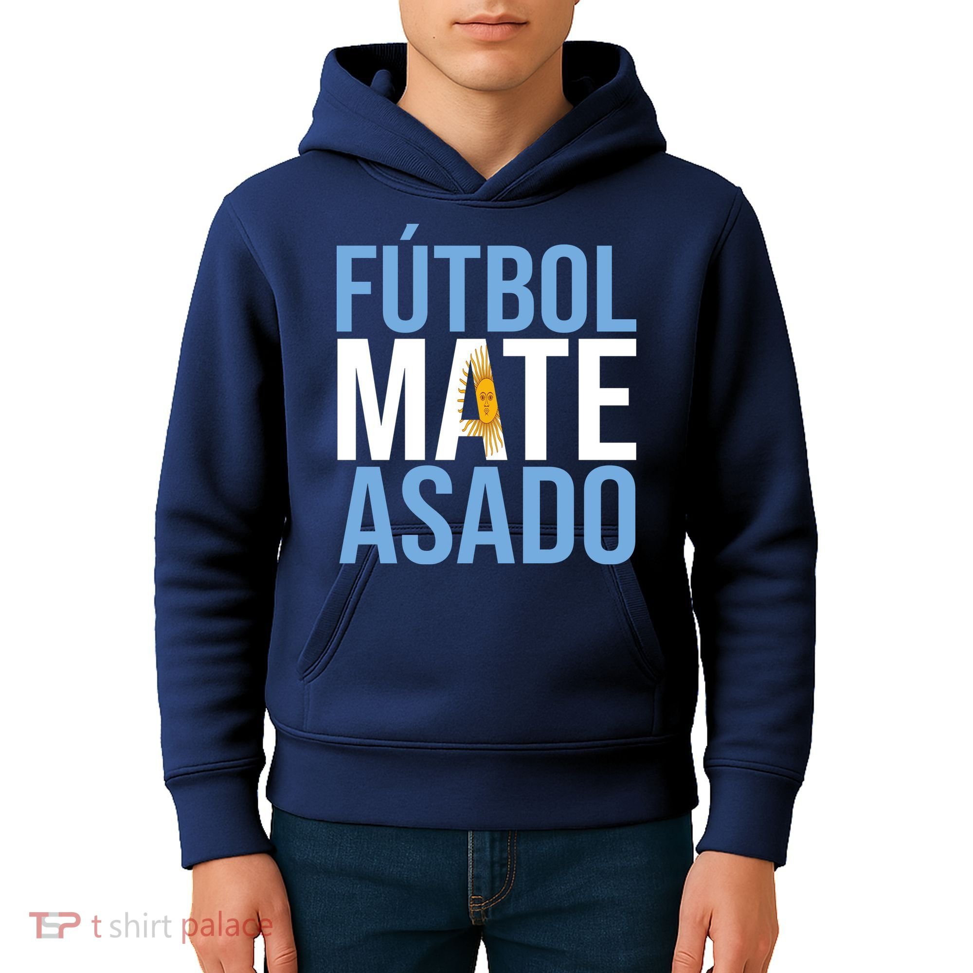Futbol Mate Asado Argentina Pride Kids Hoodie