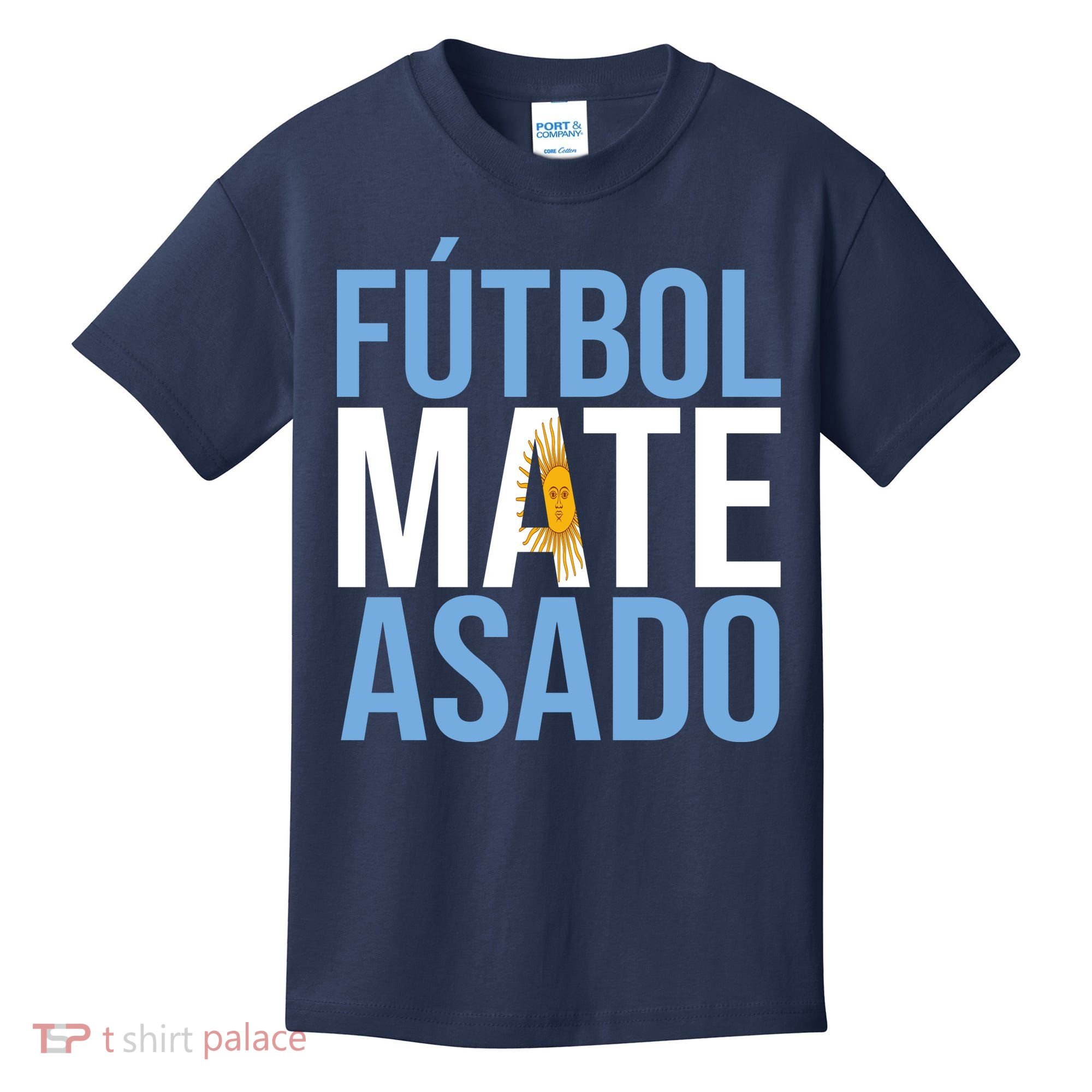 Futbol Mate Asado Argentina Pride Kids T-Shirt