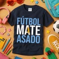 Futbol Mate Asado Argentina Pride Kids T-Shirt thumb 3