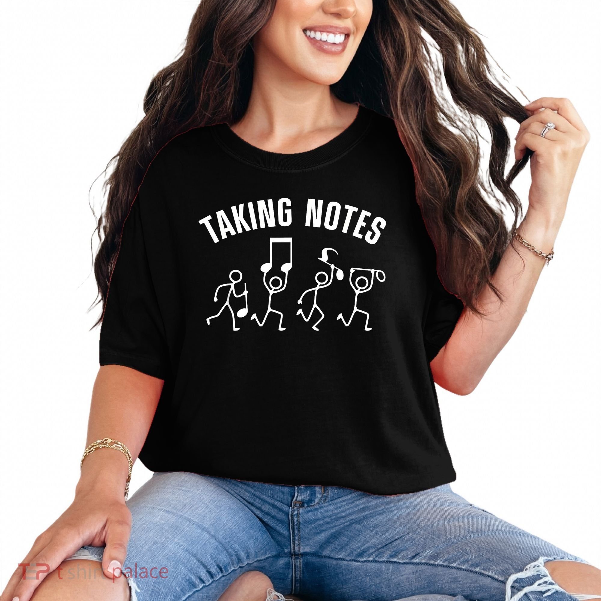 Funny Music Art For Women Musical Note Gag Music Lover Comfort Colors T-Shirt