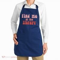 Find Me At The Library Apron thumb 2
