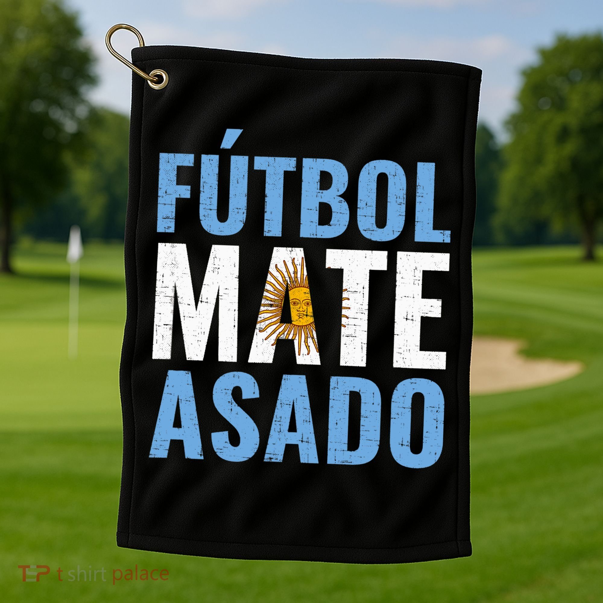 Futbol Mate Asado, Argentina Golf Towel