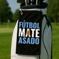 Futbol Mate Asado, Argentina Golf Towel thumb 2
