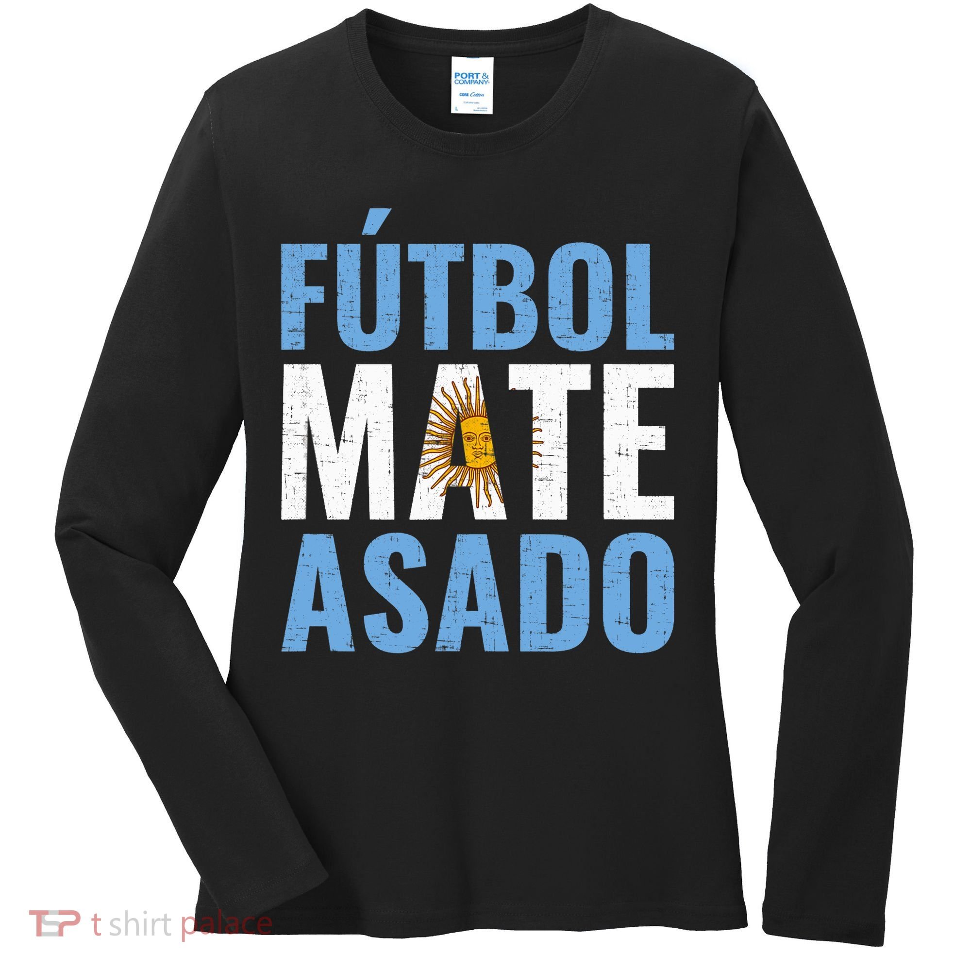 Futbol Mate Asado, Argentina Women's Long Sleeve Shirt