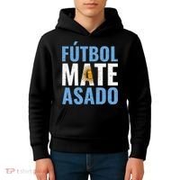 Futbol Mate Asado, Argentina Kids Hoodie thumb 4