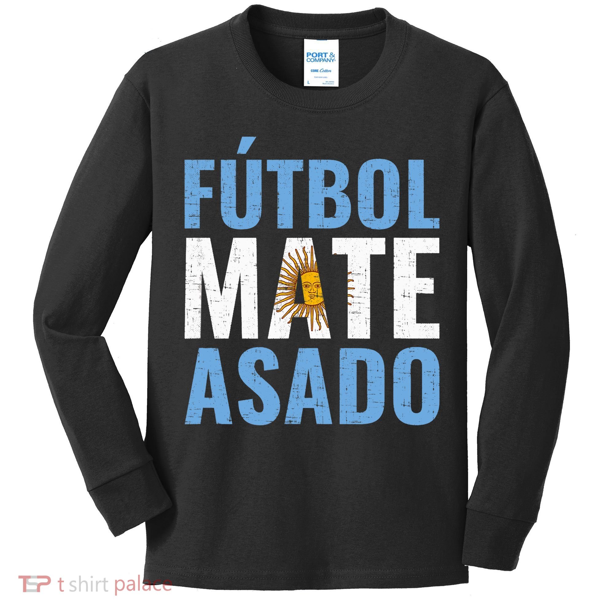 Futbol Mate Asado, Argentina Kids Long Sleeve Shirt