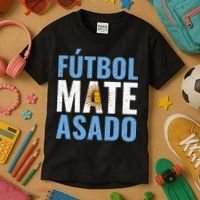Futbol Mate Asado, Argentina Kids T-Shirt thumb 3