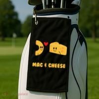 Funny Mac And Cheese Love Food Gift Cool Gift Cute Veggie Gift Tee Golf Towel thumb 2