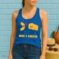 Funny Mac And Cheese Love Food Gift Cool Gift Cute Veggie Gift Tee Women's Tank Top thumb 2