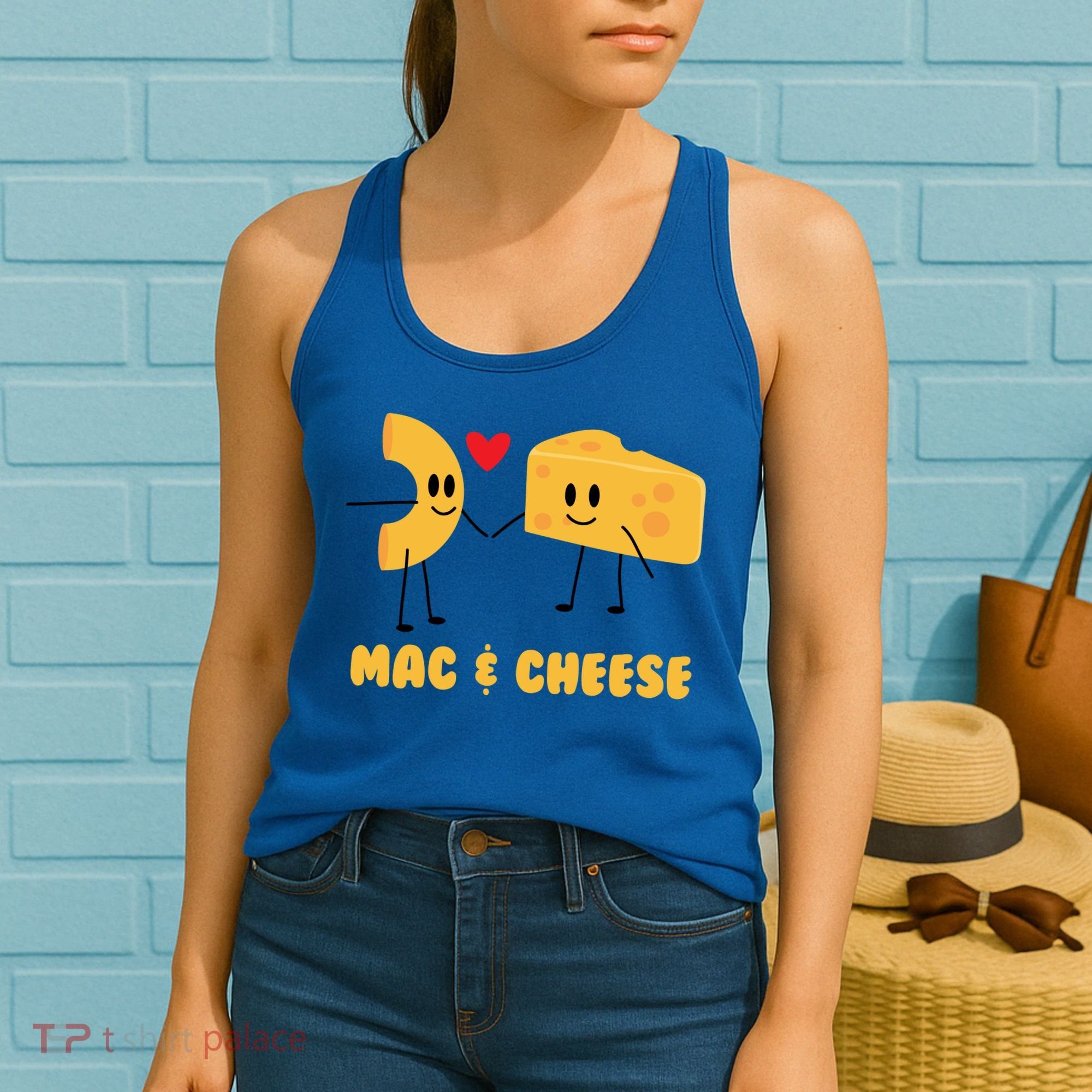 Funny Mac And Cheese Love Food Gift Cool Gift Cute Veggie Gift Tee Women's Tank Top