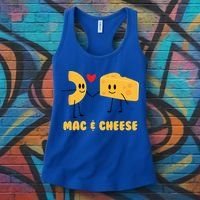 Funny Mac And Cheese Love Food Gift Cool Gift Cute Veggie Gift Tee Women's Tank Top thumb 3