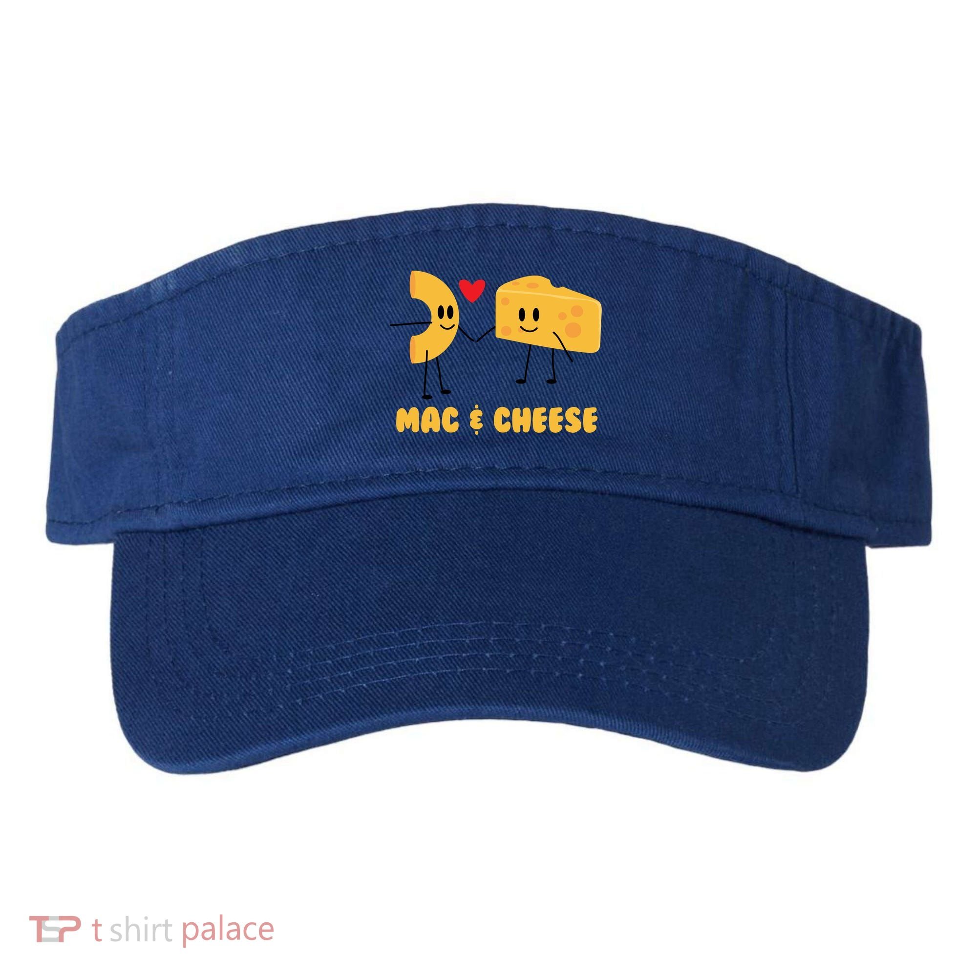 Funny Mac And Cheese Love Food Gift Cool Gift Cute Veggie Gift Tee Visor