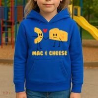 Funny Mac And Cheese Love Food Gift Cool Gift Cute Veggie Gift Tee Kids Hoodie thumb 3