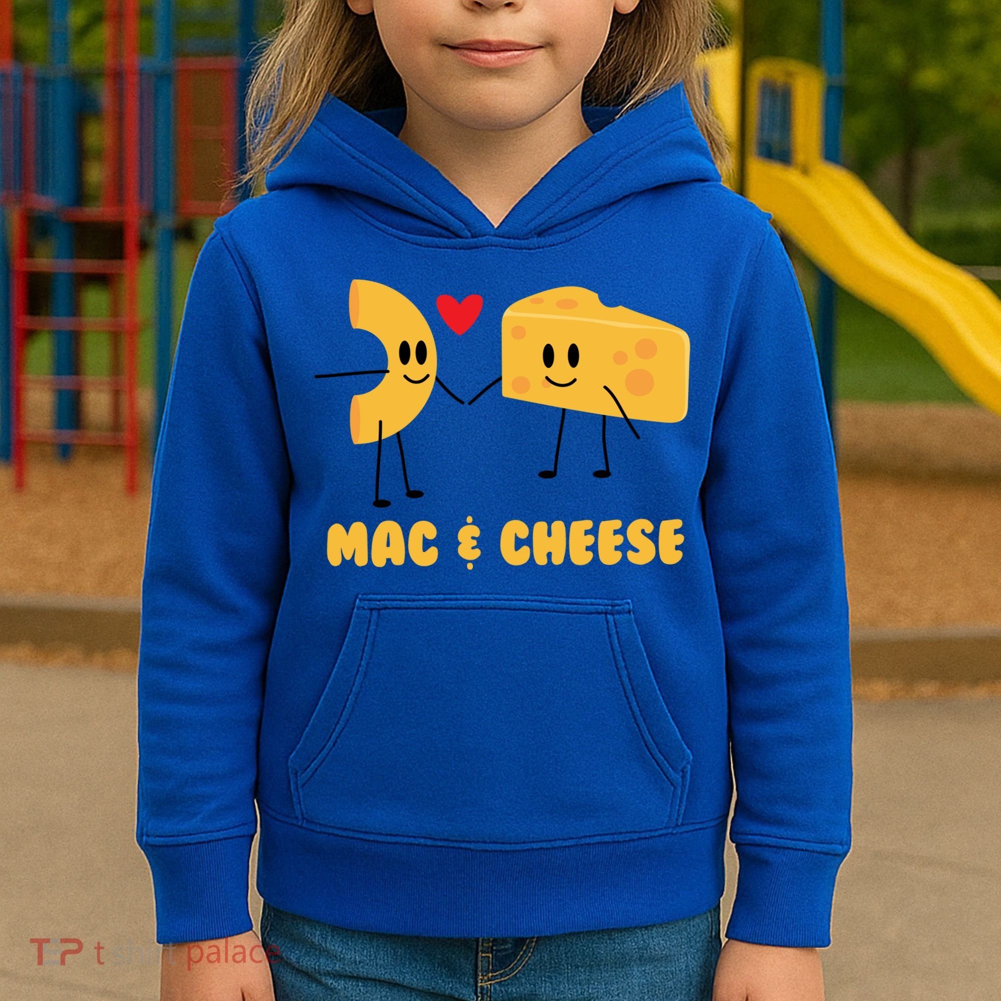 Funny Mac And Cheese Love Food Gift Cool Gift Cute Veggie Gift Tee Kids Hoodie