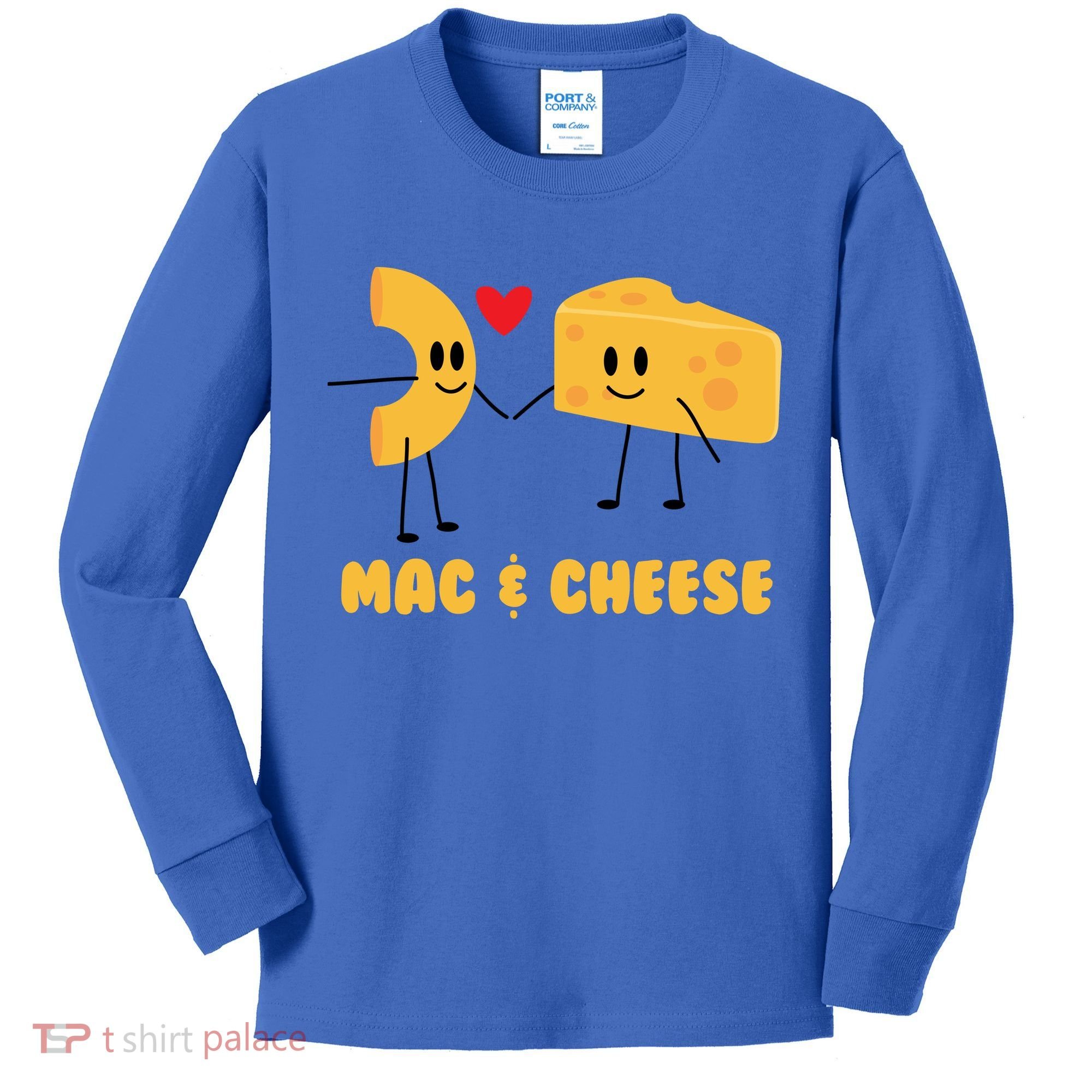 Funny Mac And Cheese Love Food Gift Cool Gift Cute Veggie Gift Tee Kids Long Sleeve Shirt