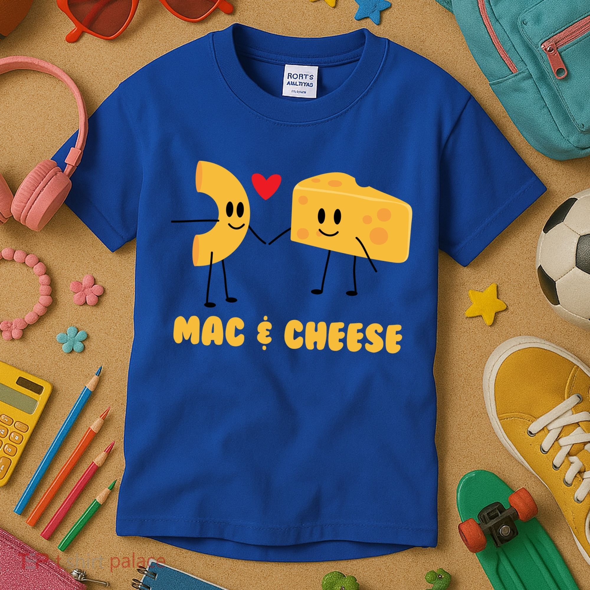 Funny Mac And Cheese Love Food Gift Cool Gift Cute Veggie Gift Tee Kids T-Shirt