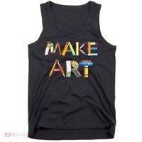 Funny Make Art For Art Class Teacher Student Painter Artist Tank Top thumb 0
