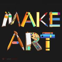 Funny Make Art For Art Class Teacher Student Painter Artist Kids Hoodie thumb 5