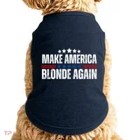 Funny Make America Blonde Again Doggie Tank thumb 0