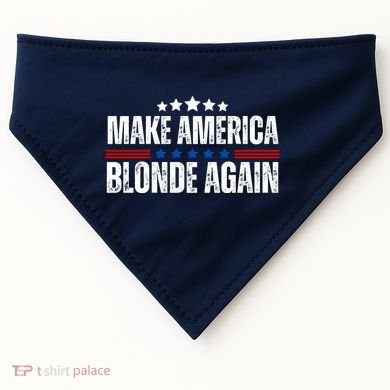 Funny Make America Blonde Again USA-Made Doggie Bandana